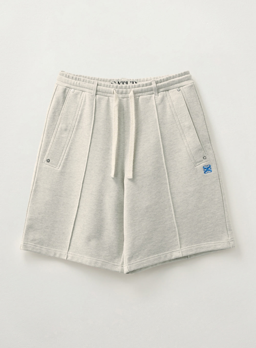 [satur] Teo Cotton Bermuda Pants - Melange Ivory