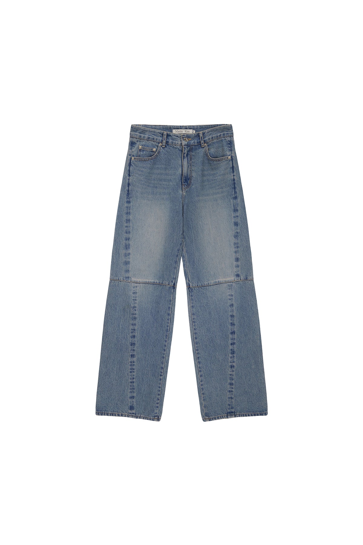 Matinkim Side Washed Denim Pants IN Blue