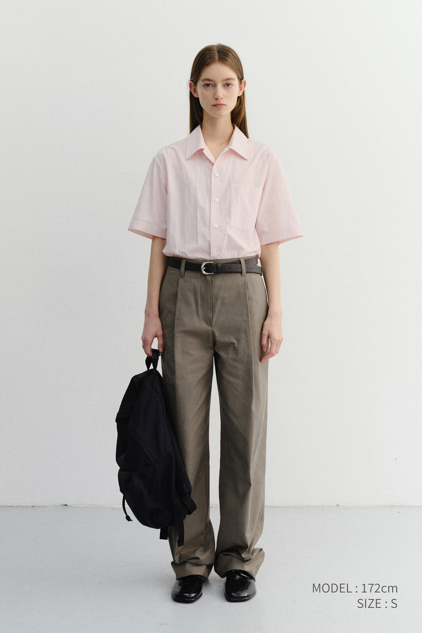 Dunst Unisex Open Collared Shirt Soft Pink