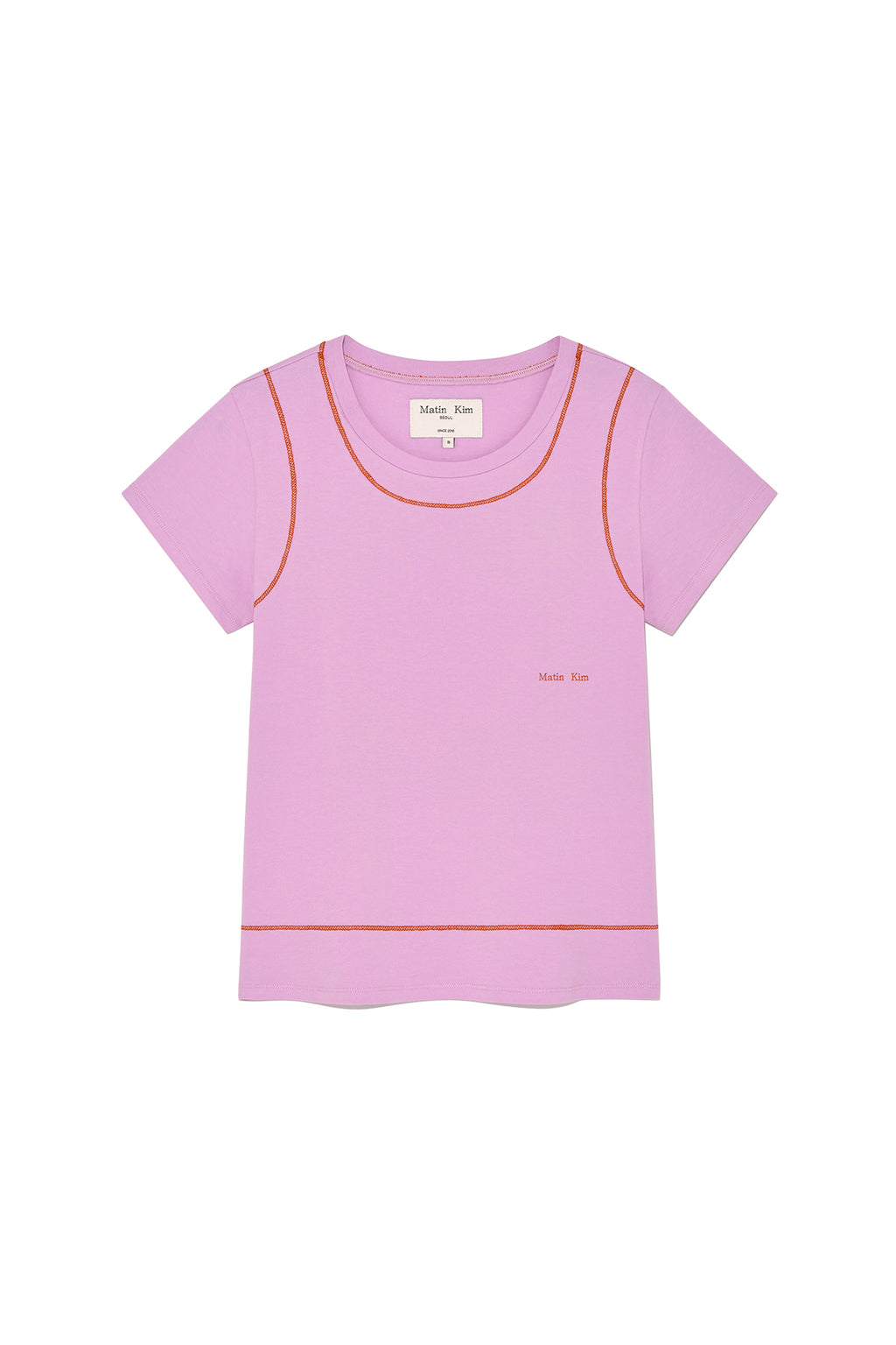 Matinkim Stitch Point Small Logo Top IN Pink