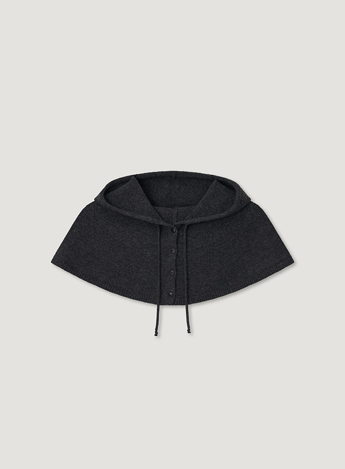 Mango Maniplease Muze Hooded Cape Charcoal