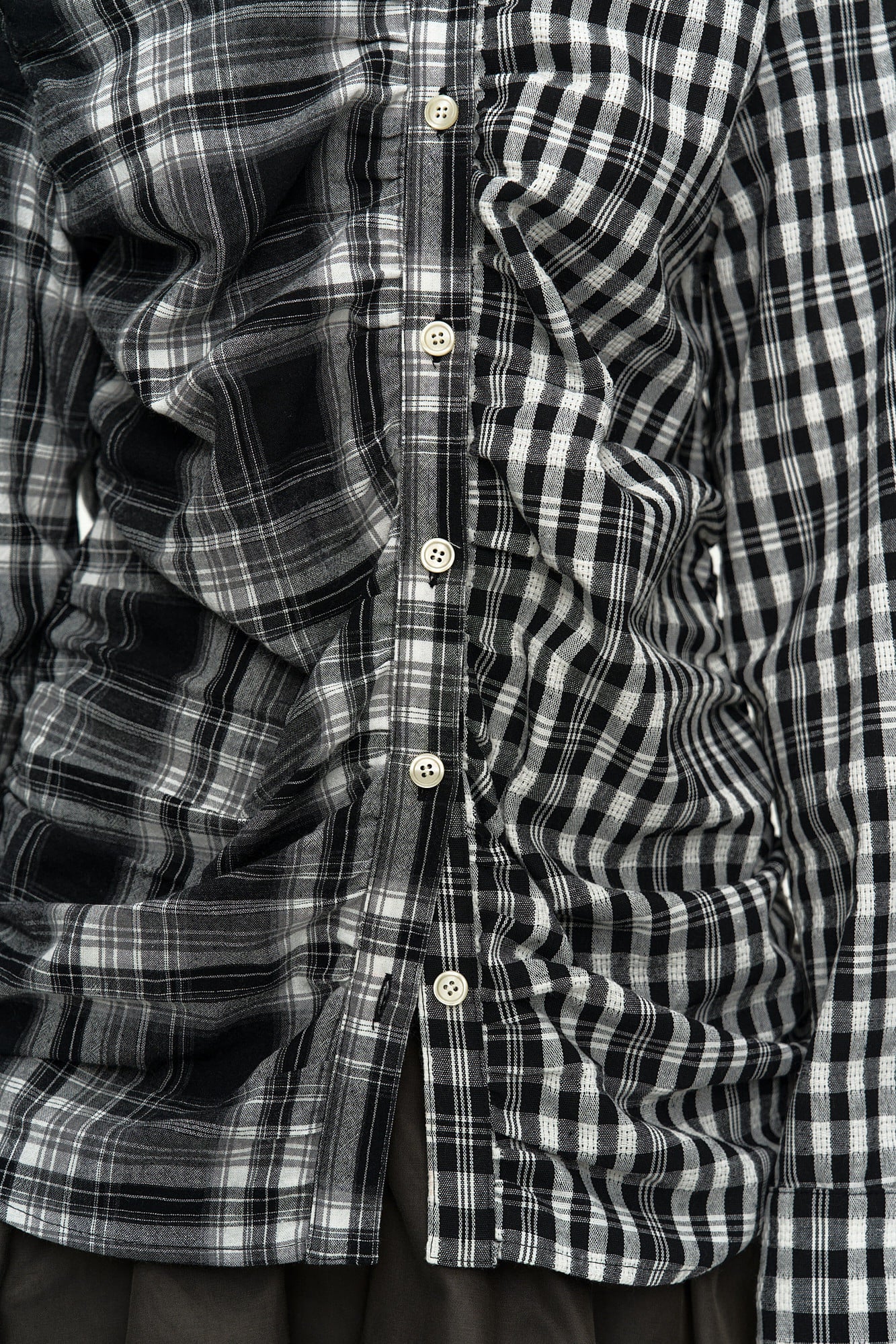 Andersson Bell [Exclusive] Shirred Check Shirt