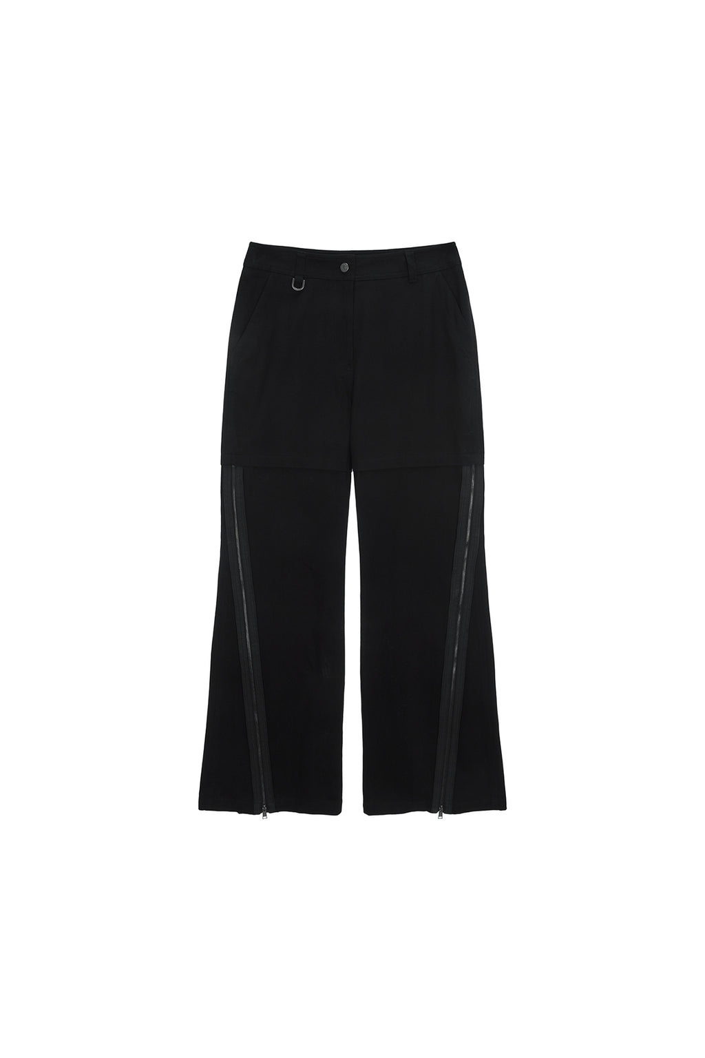 Matinkim Zipper Point Boots Cut Pants IN Black