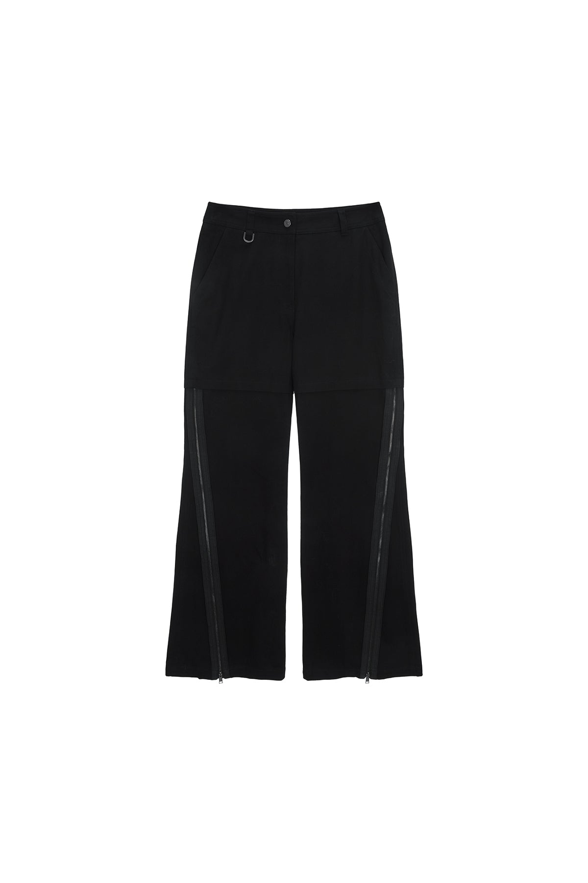 Matinkim Zipper Point Boots Cut Pants IN Black
