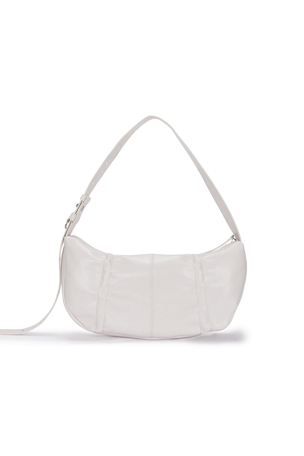 Matinkim Half Shirring Ribbon Round Bag IN Ivory