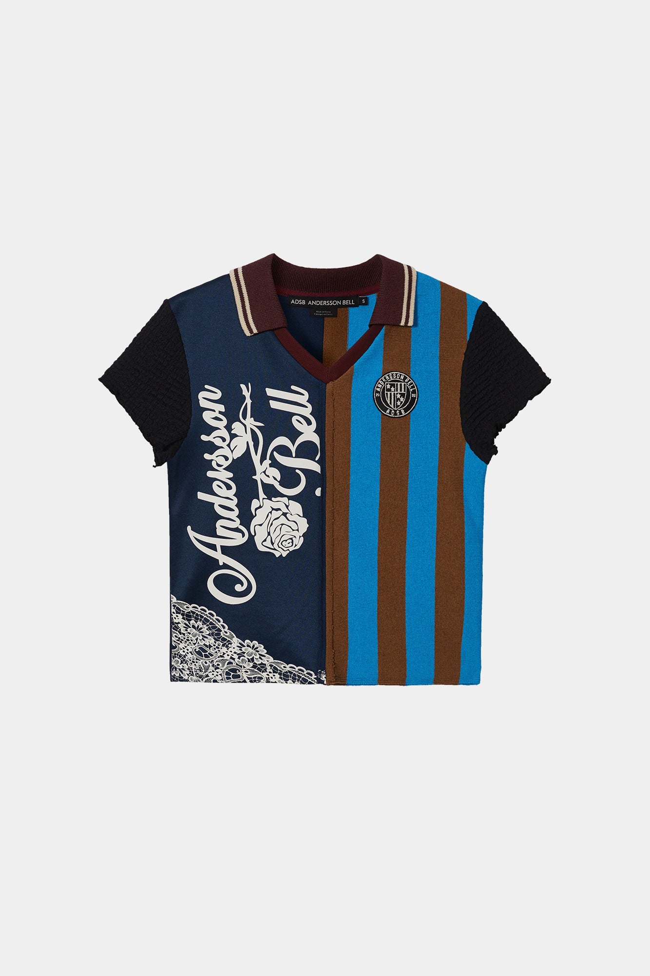 Andersson Bell Reworked Football Collar Top