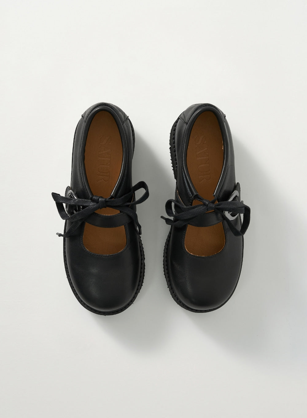 Satur Luna Strap Mary Jane Loafer - Black