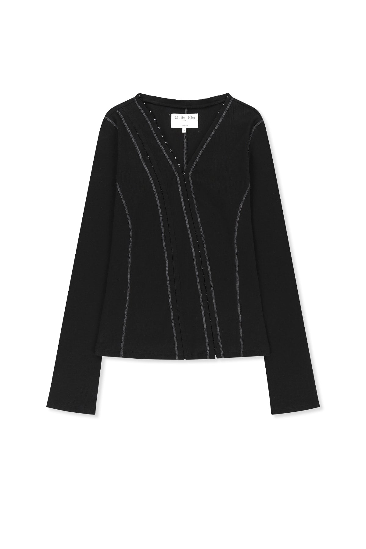 Matinkim Multi Styling Hook Detail Slim Top IN Black