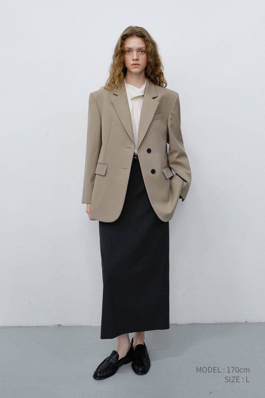Dunst Essential 2 Button Wool Blazer Sand Beige