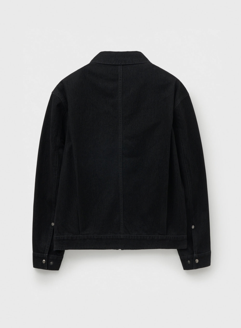 [satur] Teo Velvet Denim Jacket - Black
