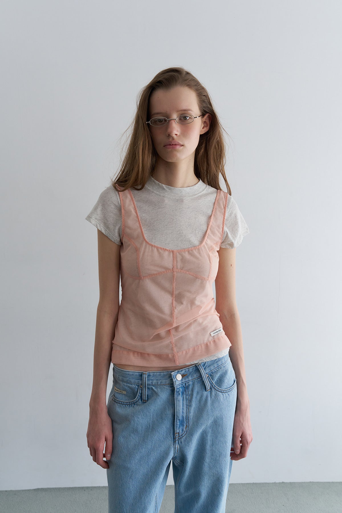 Overdueflair Of Natural Slim T-Shirt Oatmeal