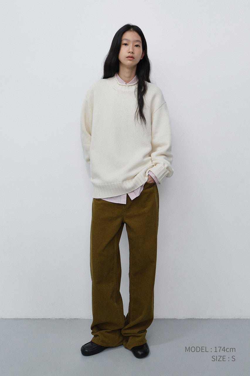 Dunst 90S Wide Corduroy Jeans Olive Green