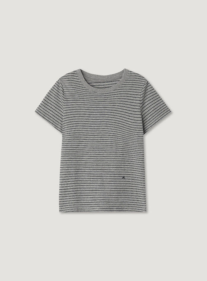 Mango Maniplease Origin Tee Grey Stripe