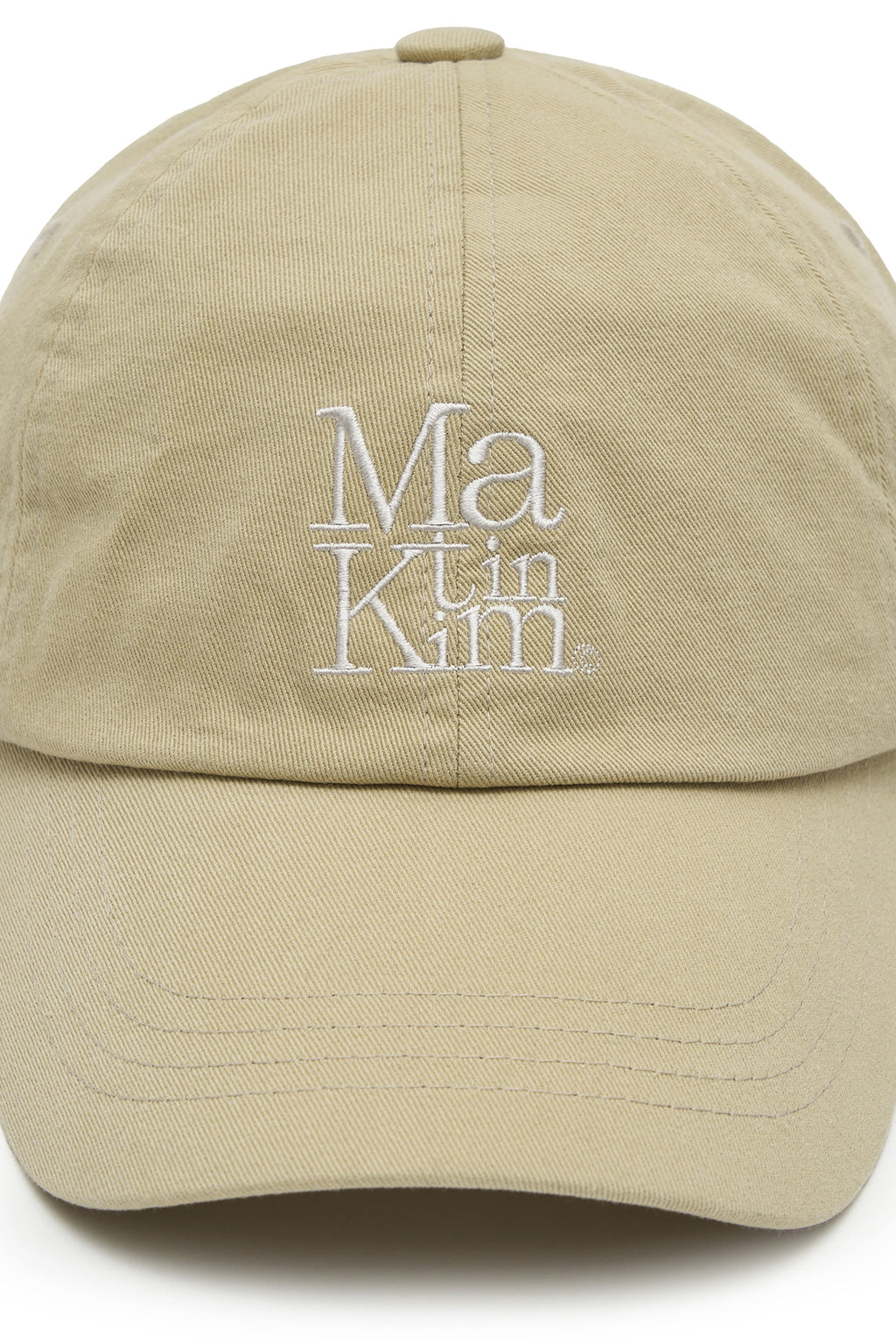 Matinkim Matin Kim Matin Block Logo Ball Cap IN Beige
