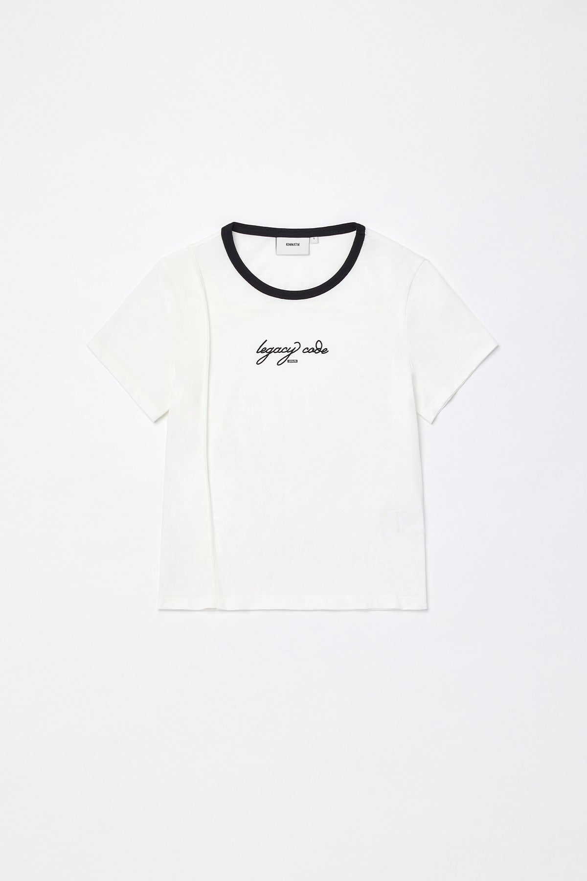 Matinkim Back Slit Slim Top IN White