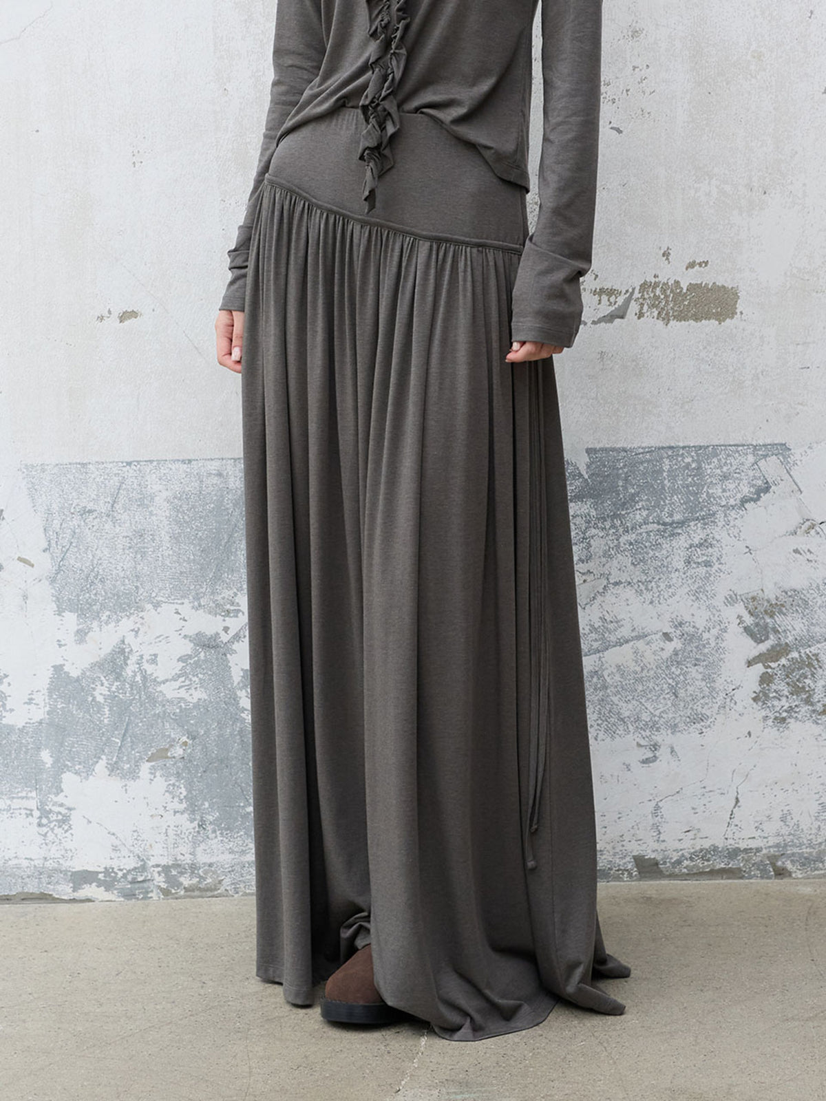 Raive Shirring Jersey Skirt