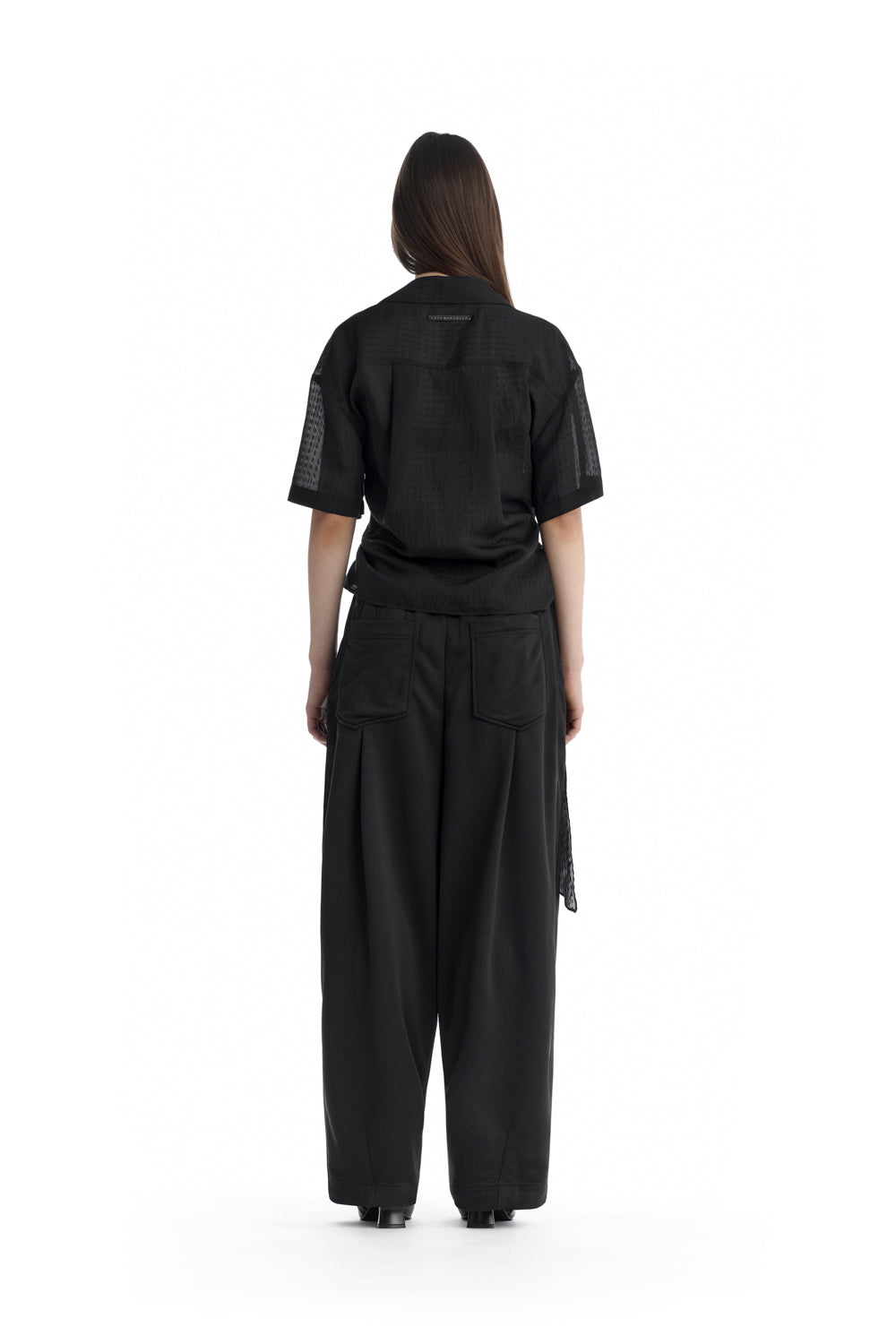 Treemingbird Tie Waist Shirt Black