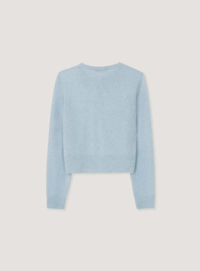 Mango Maniplease Sol Button Cardigan Light Blue