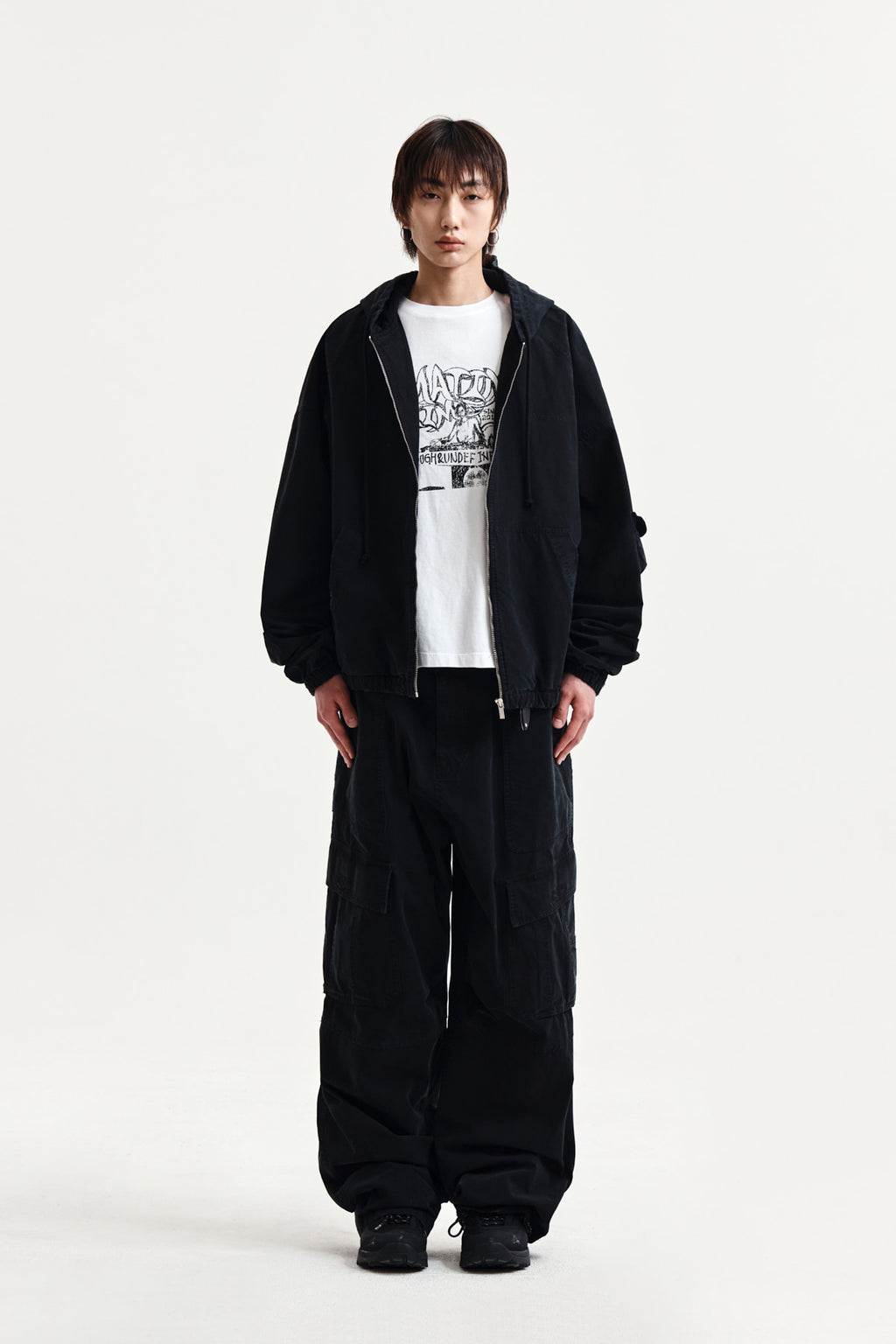 Matinkim Multi Pocket Utility Wide Pants IN Black