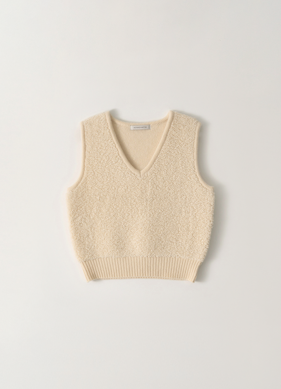 Nothing Written Lett boucle vest (Ivory)