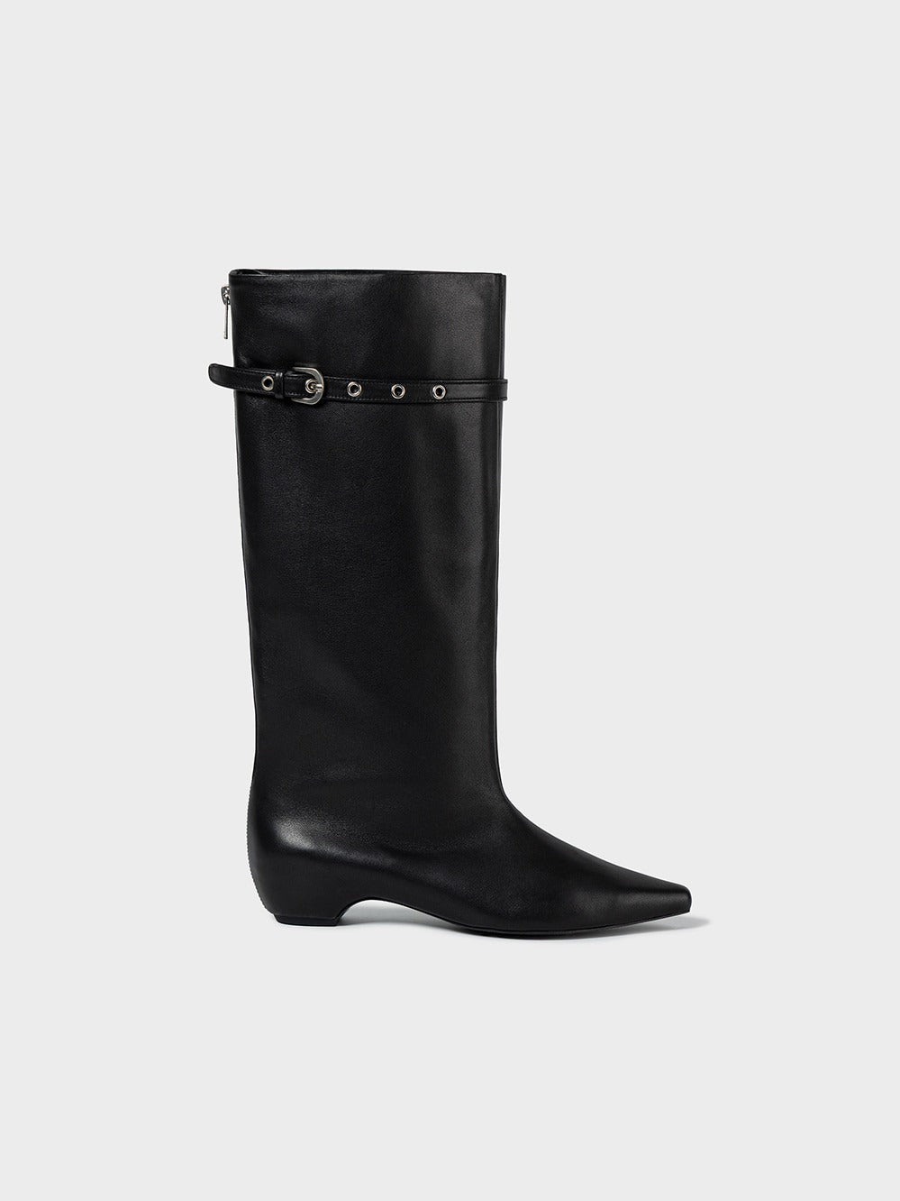 Low Classic Back-Zipped Middle Boots Black