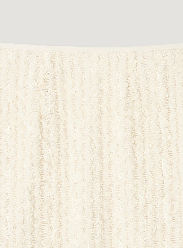 Mango Maniplease Blumi Lace Skirt Natural