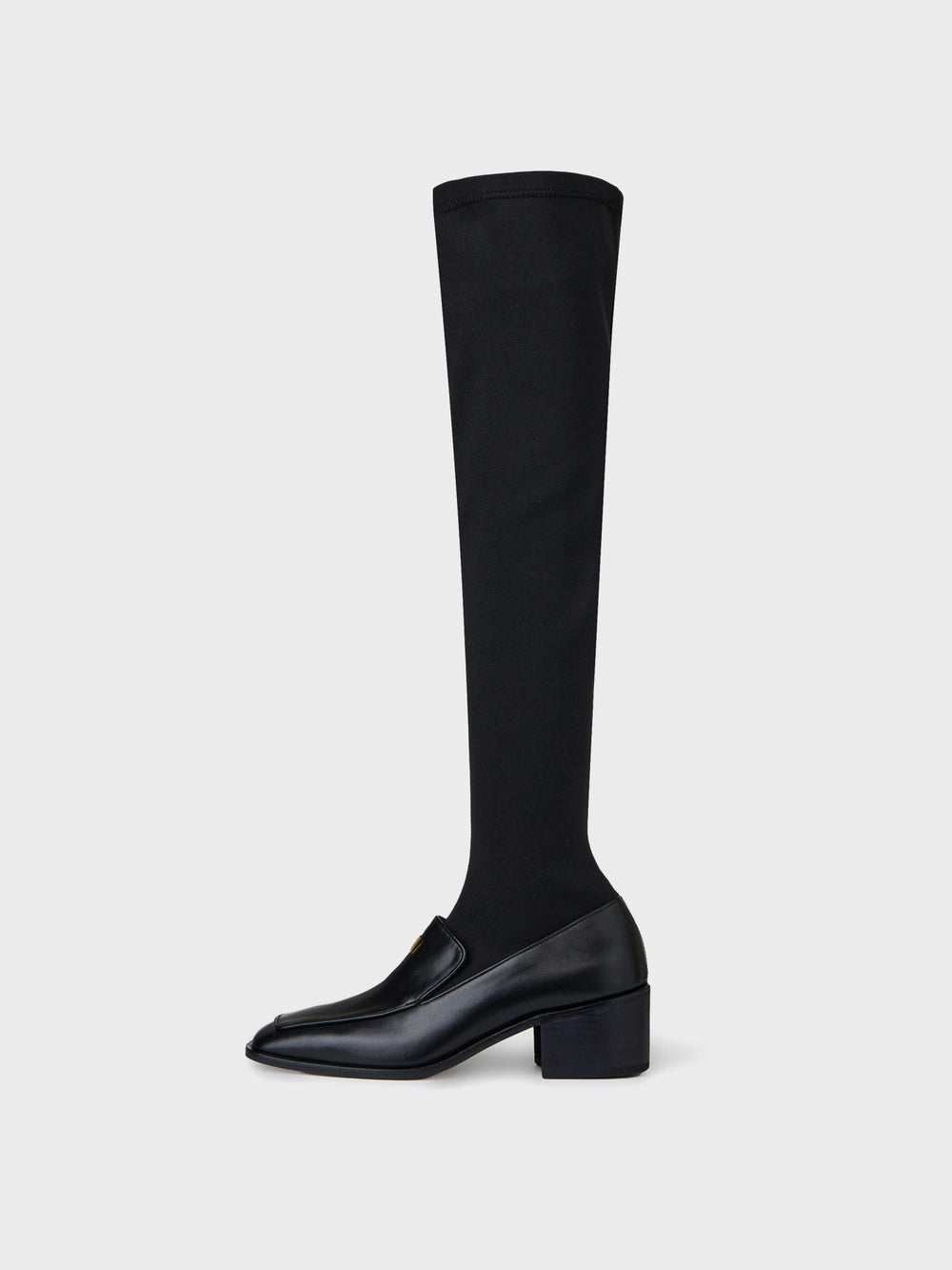 EENK Layered Texture Long Boots - Black