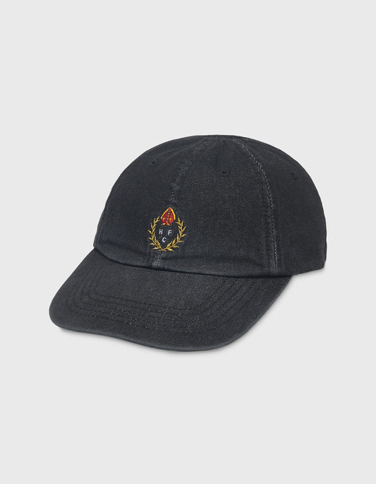 CREST DENIM WASHED CAP / Black