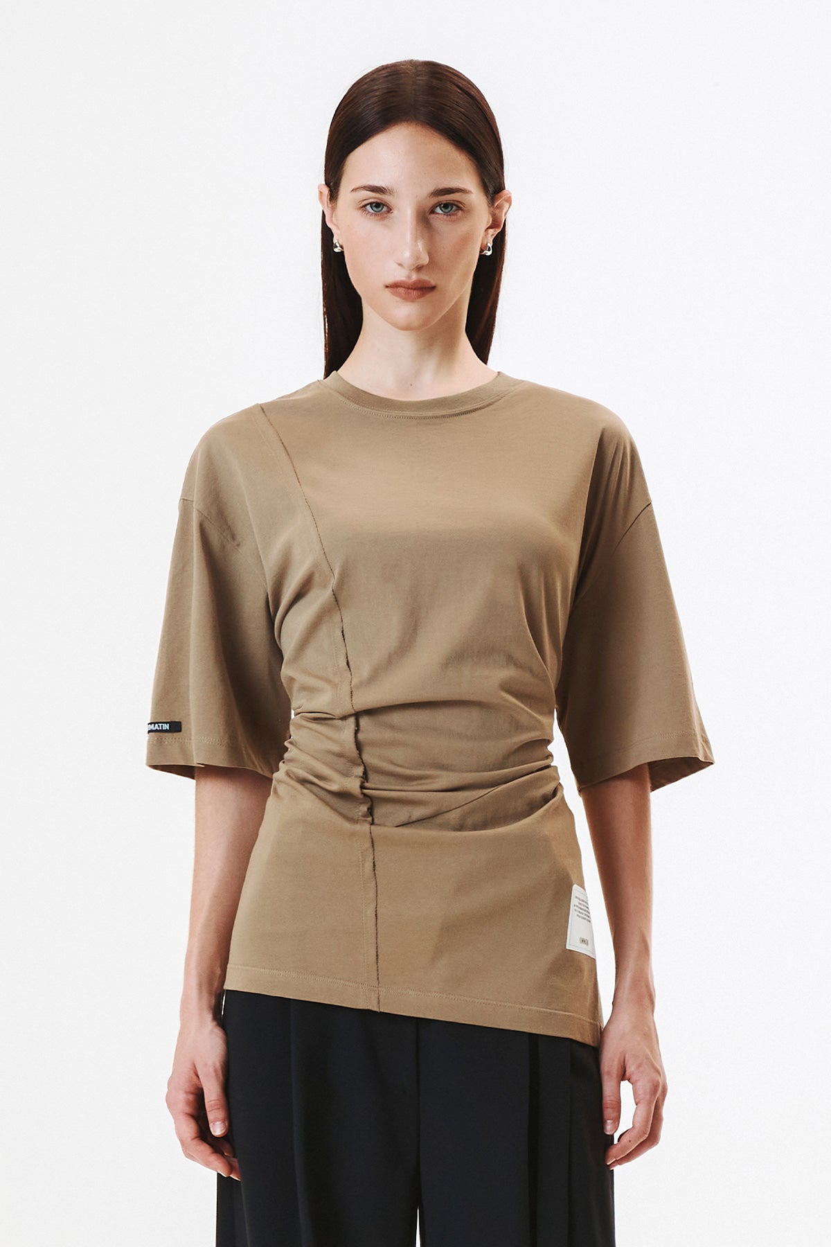 Matinkim Hook And Eye Point Two Way Top IN Dark Beige