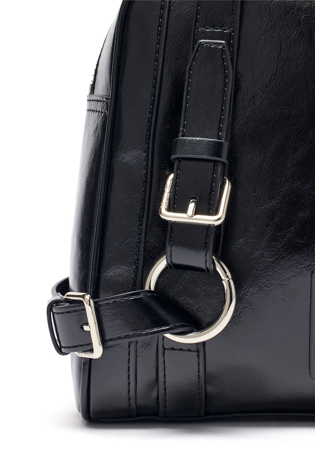 [matinkim] BIKER DETAIL SQUARE SHOULDER BAG IN BLACK