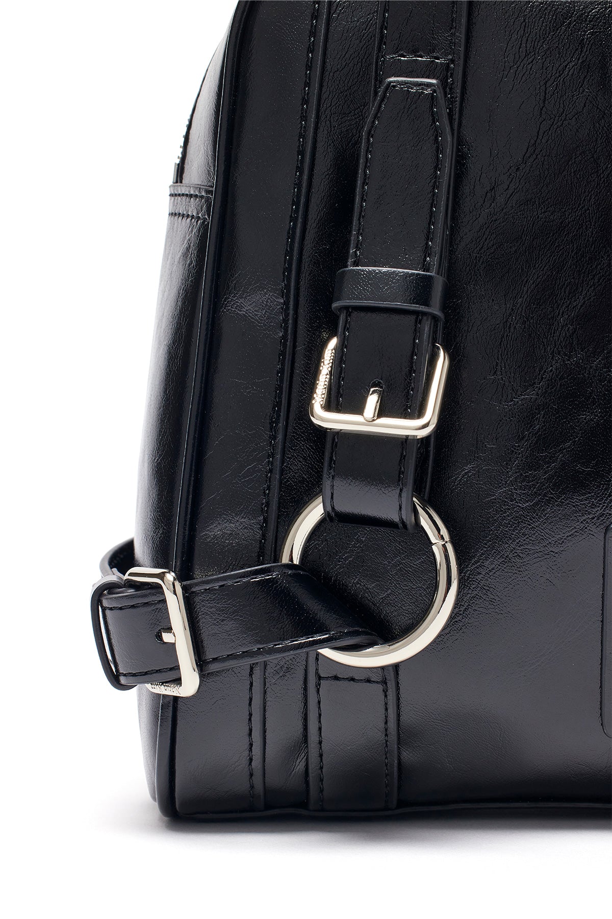 [matinkim] BIKER DETAIL SQUARE SHOULDER BAG IN BLACK