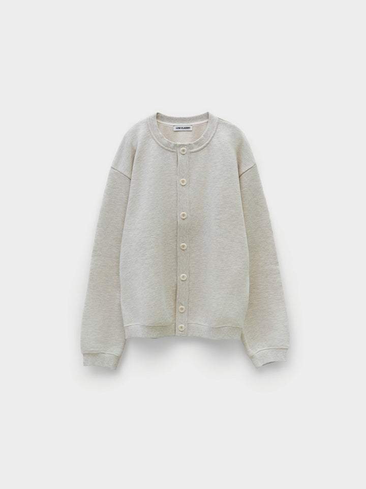 Low Classic Button-Up Sweatshirt Oatmeal