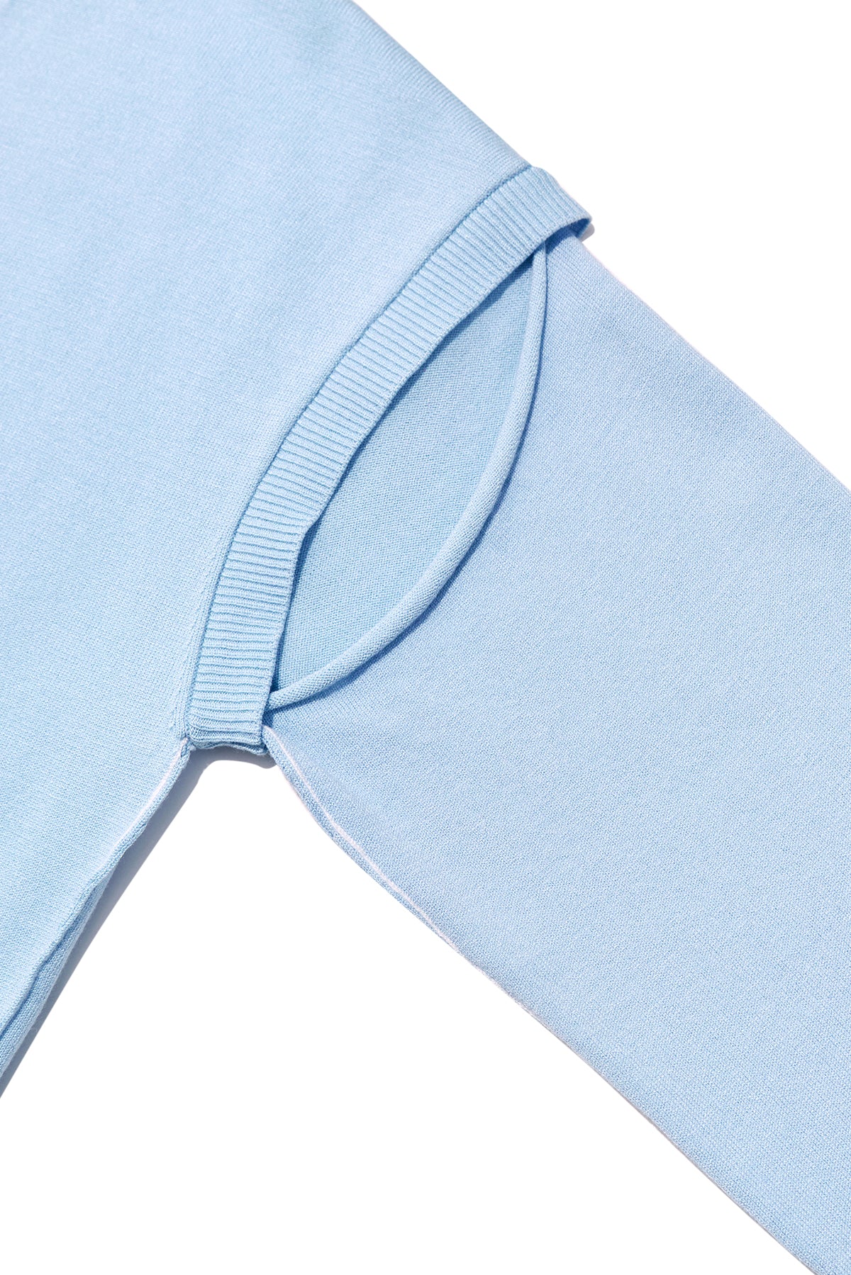 [matinkim] SLIT DETAIL BUTTON CARDIGAN IN LIGHT BLUE