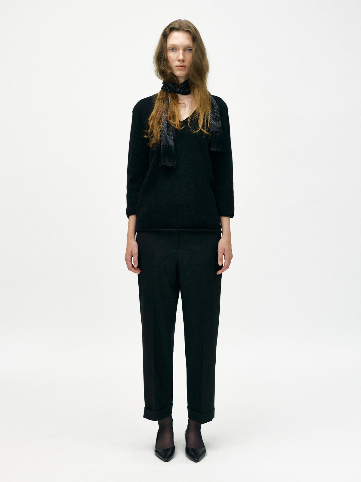 Nothing Written Ellis cuff wool pants (Black)