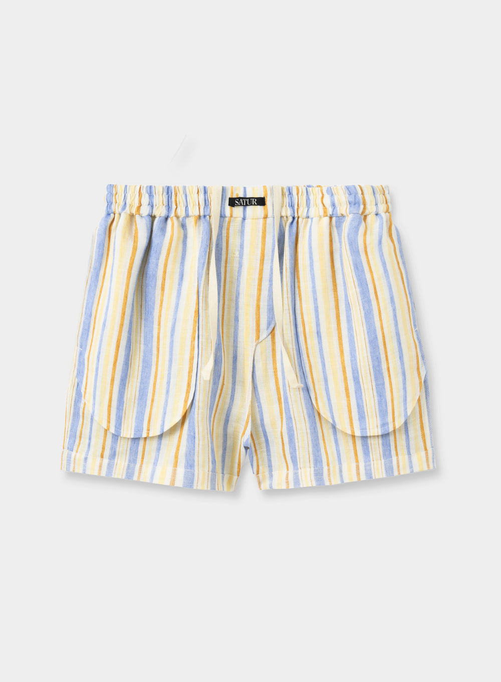 [satur] Lowham Banding Half Pants - Multi Stripe