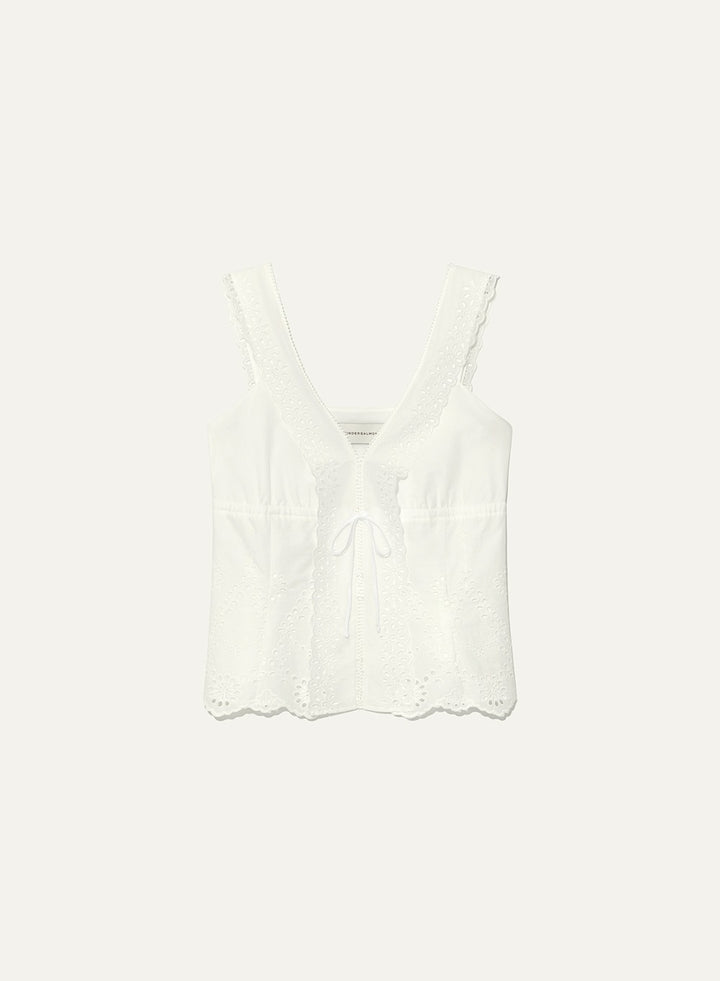 Kindersalmon Claire Lace Sea Blouse White