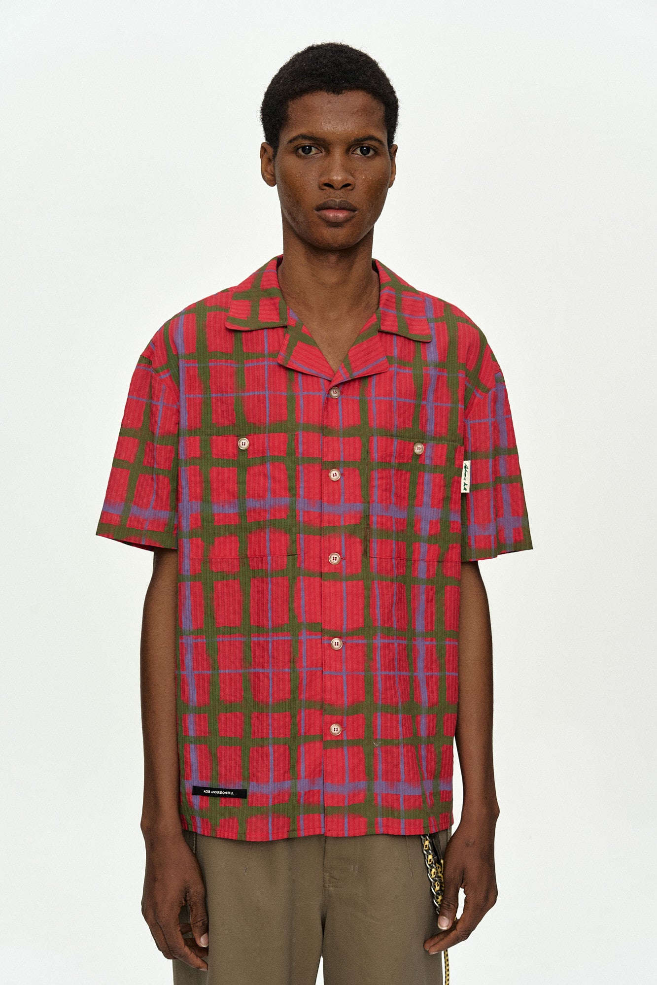 Andersson Bell Rothko Open Collar Shirt