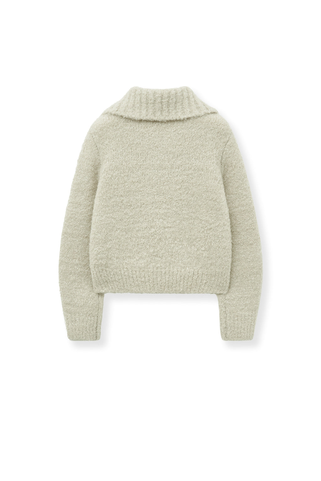 Matinkim Matin Kim Boucle Knit Zip UP Cardigan IN Light Beige
