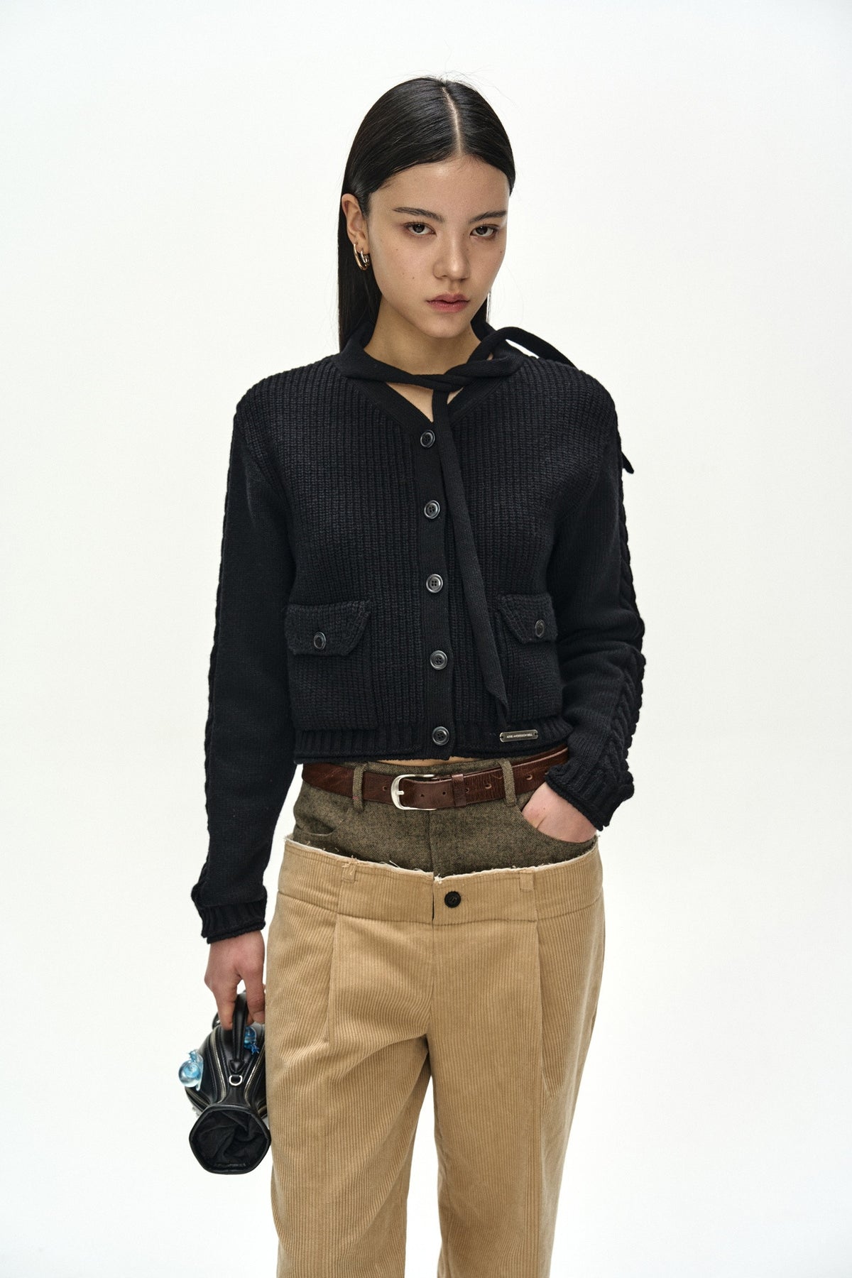 Andersson Bell Scarf Tie Knit Cardigan