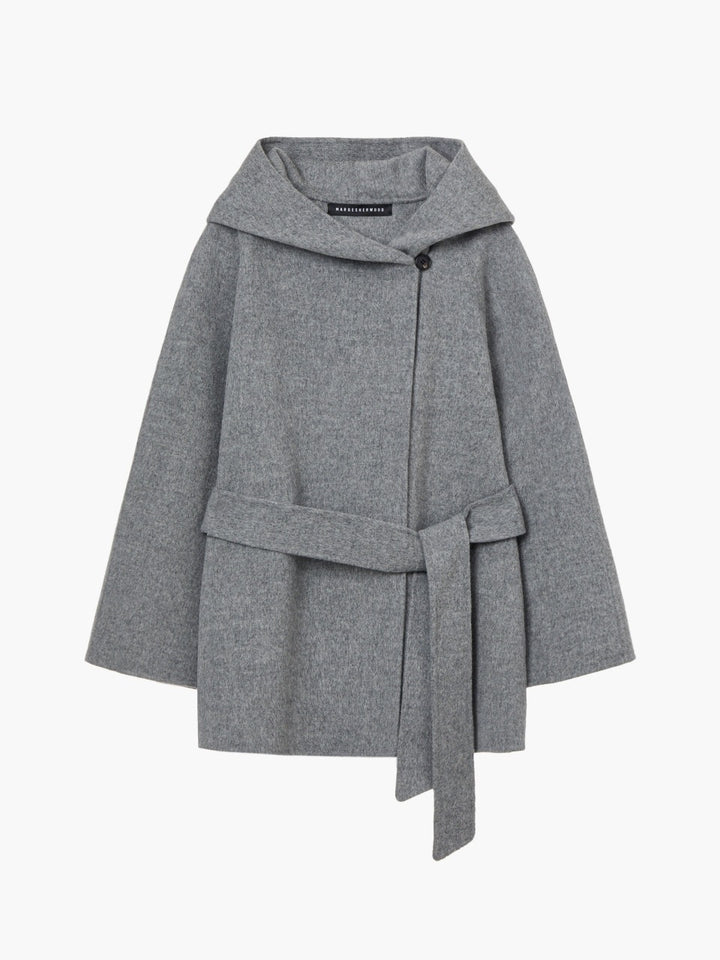 Margesherwood Half-Belted Handmade Coat grey