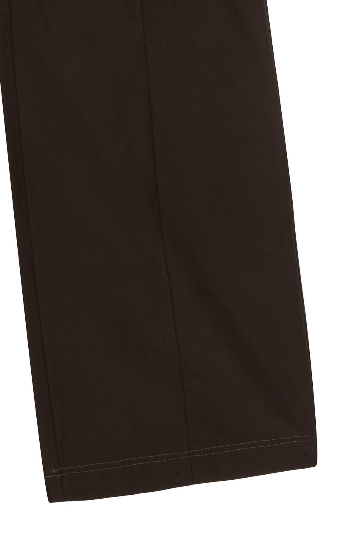 [matinkim] KNEE POINT TUCK WIDE PANTS IN BROWN