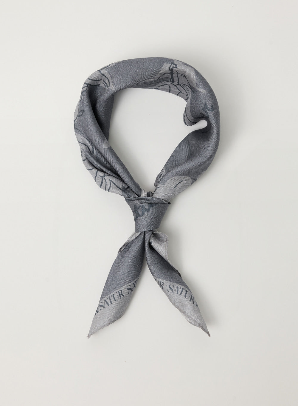 [satur] Angel Silk Scarf - Charcoal