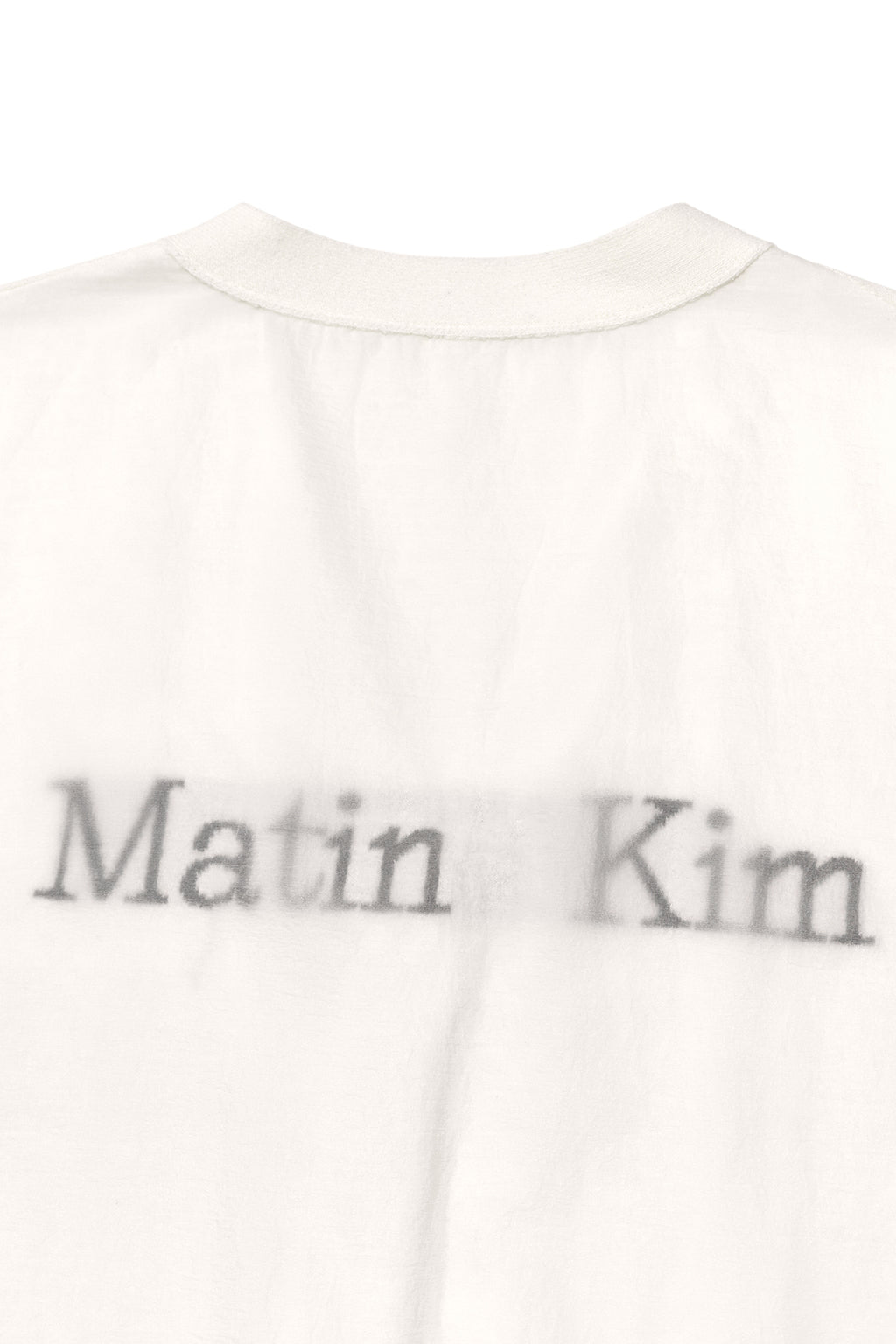 Matinkim Back Logo See Through Cardigan For Women IN Ivory