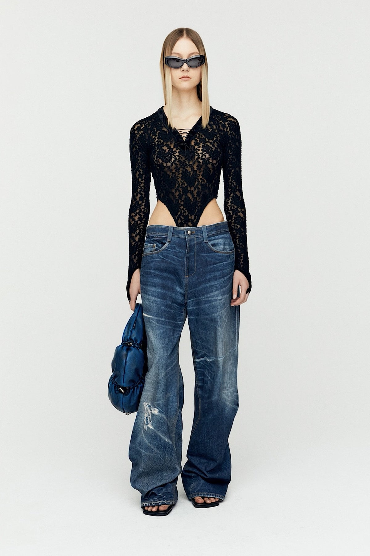 Andersson Bell Trompe L'Oeil Printed Denim Pants