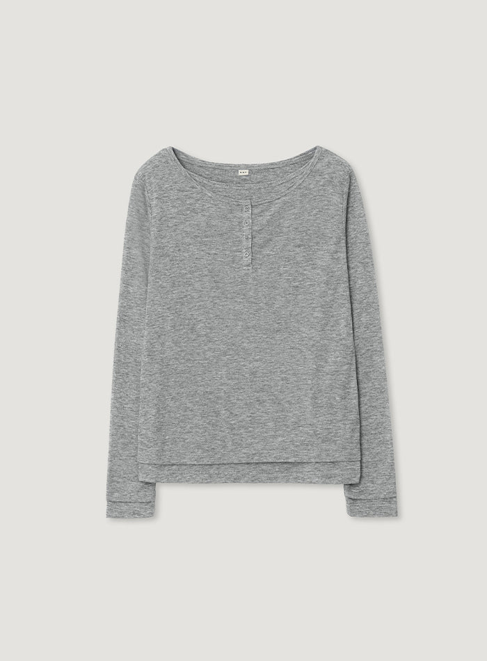 Mango Maniplease Eez Layered Tee Melange Grey