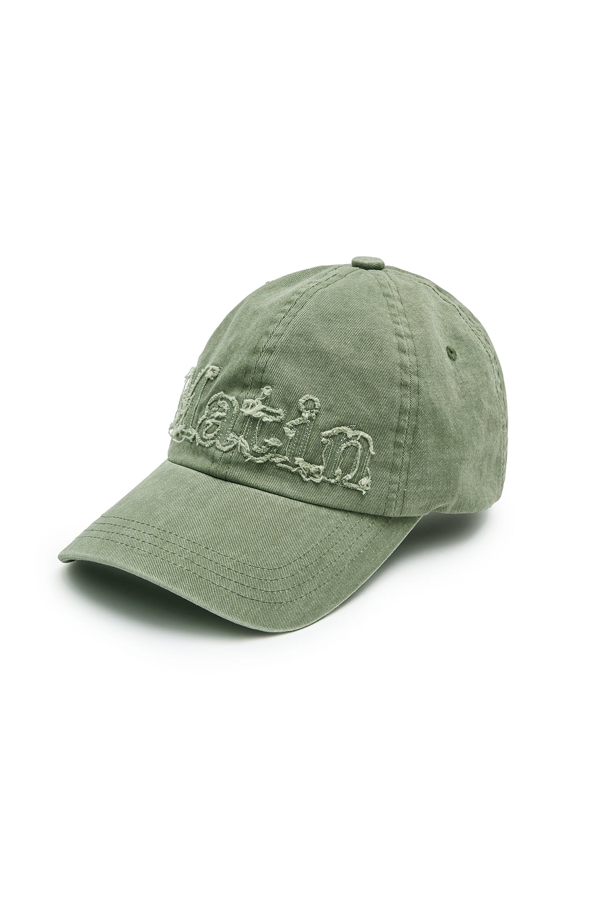 Matinkim Rough Cut Applique Ball Cap IN Light Khaki