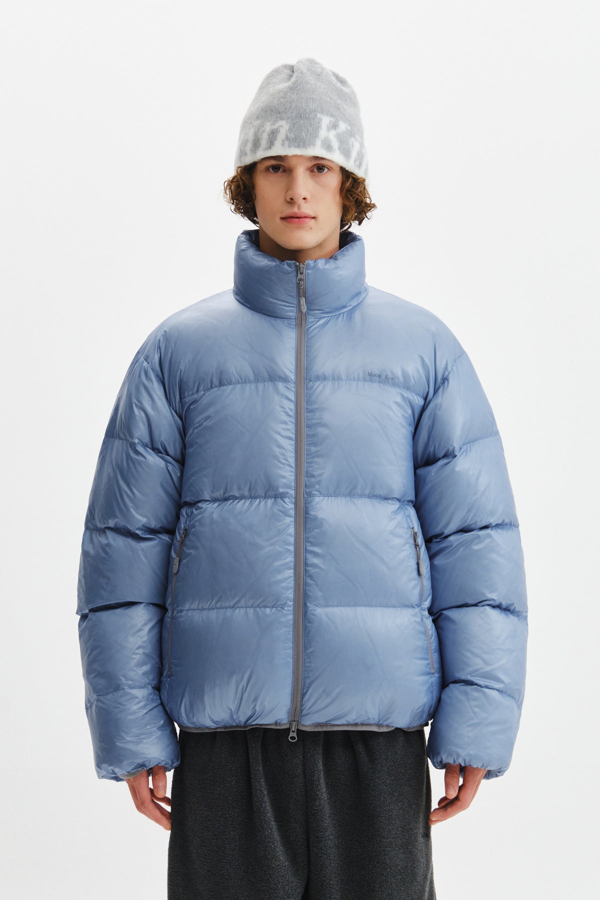 Matinkim Icon Logo Down Jumper IN Light Blue