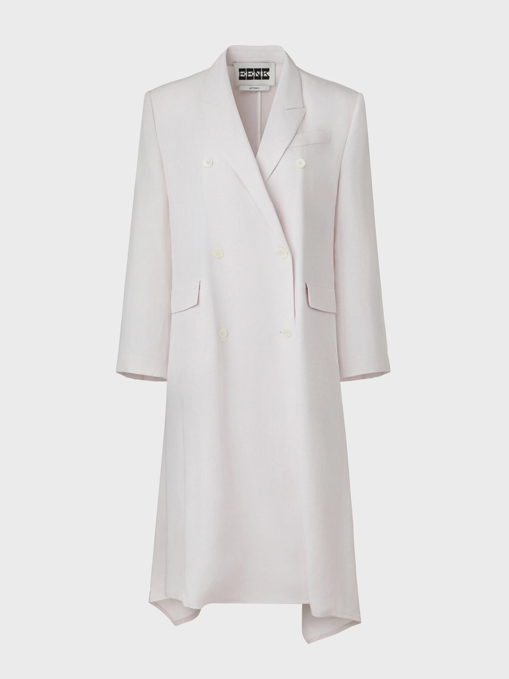 EENK Classic Lapel Long Coat - Pink