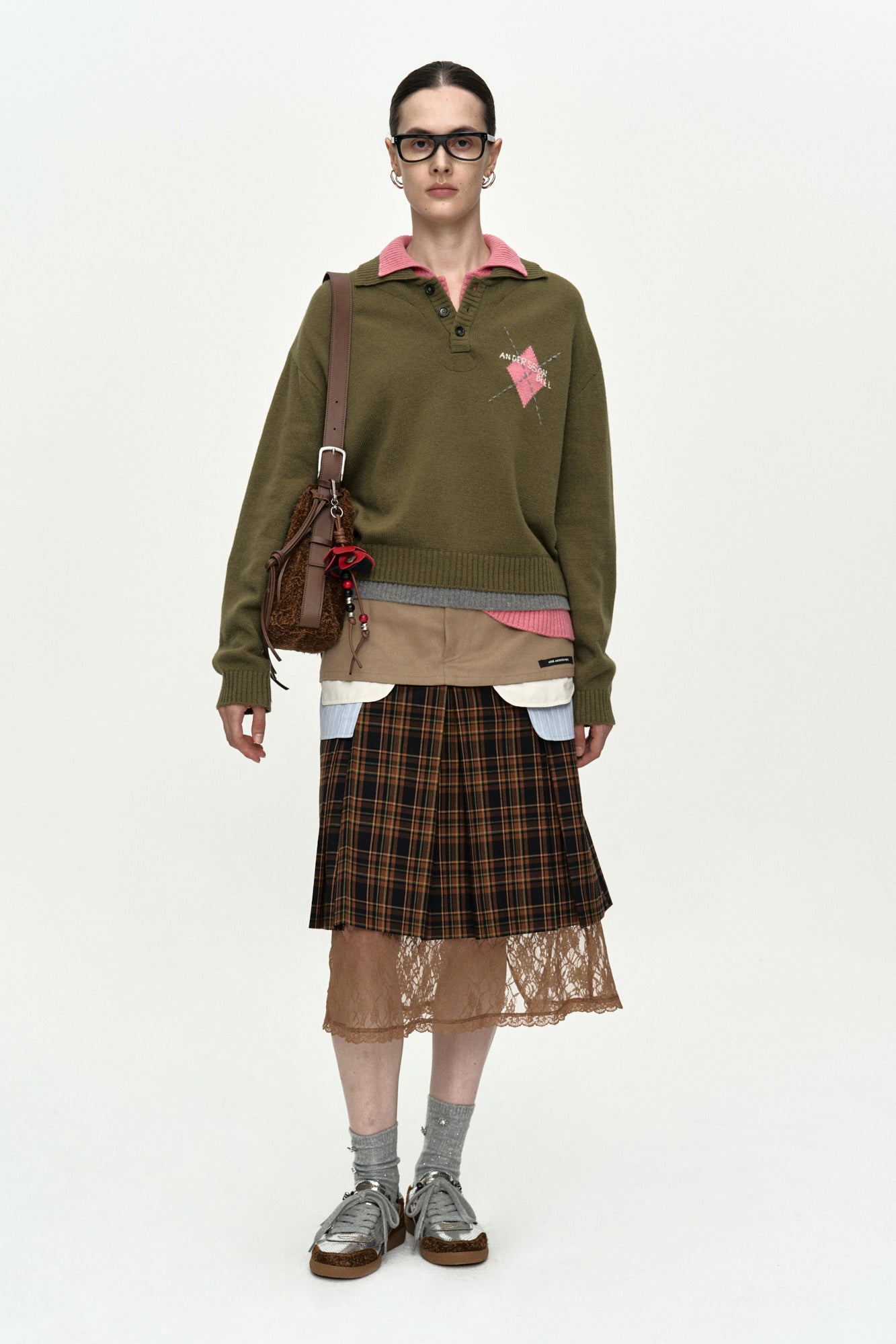 Andersson Bell Double Layered Pleats Skirt