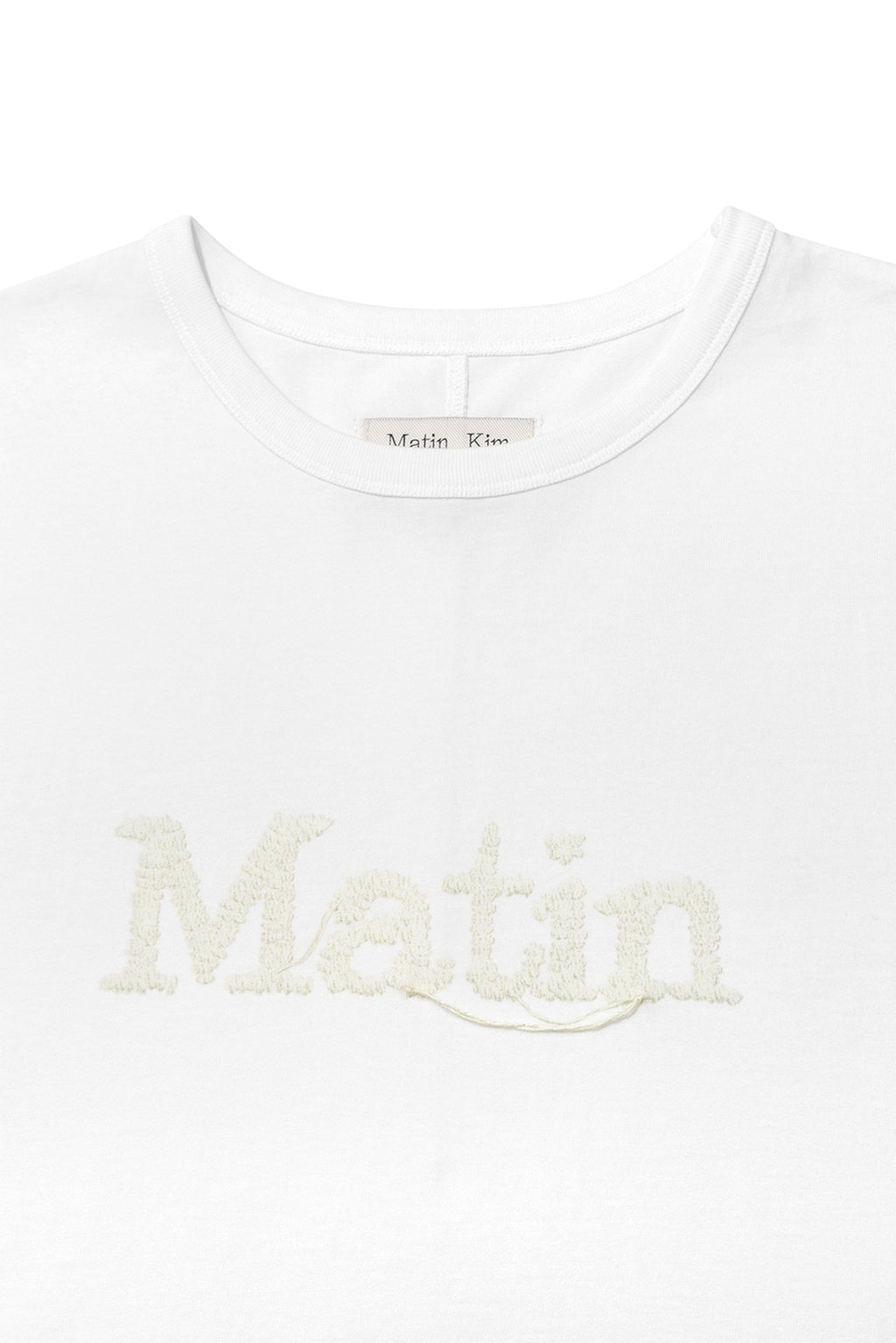 Matinkim Stitch Printing Detail Oversize Top IN White